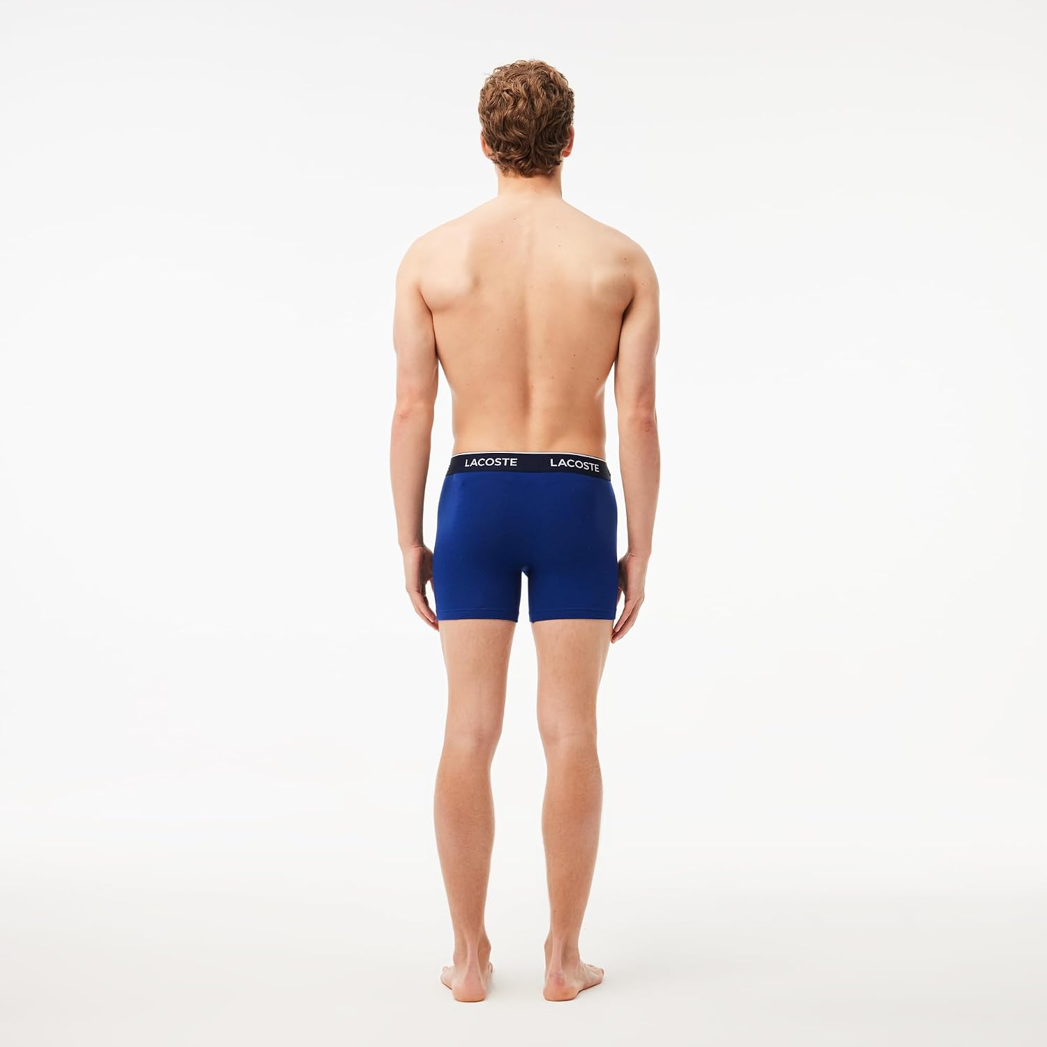 Lacoste Men'S Long Stretch Cotton Jersey Boxer Brief 3-Pack