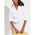 Button Down Shirts For Women Cotton Oxford Shirts Long Sleeve Dress Shirts Collared Blouses Work Casual Solid Tunic Tops