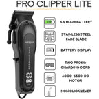 Supreme Trimmer Pro Clipper Lite | 210 Min Run Time Professional Hair Cutting Tool Set + Hair Comb, Scissors & Fade Blade | STC5000