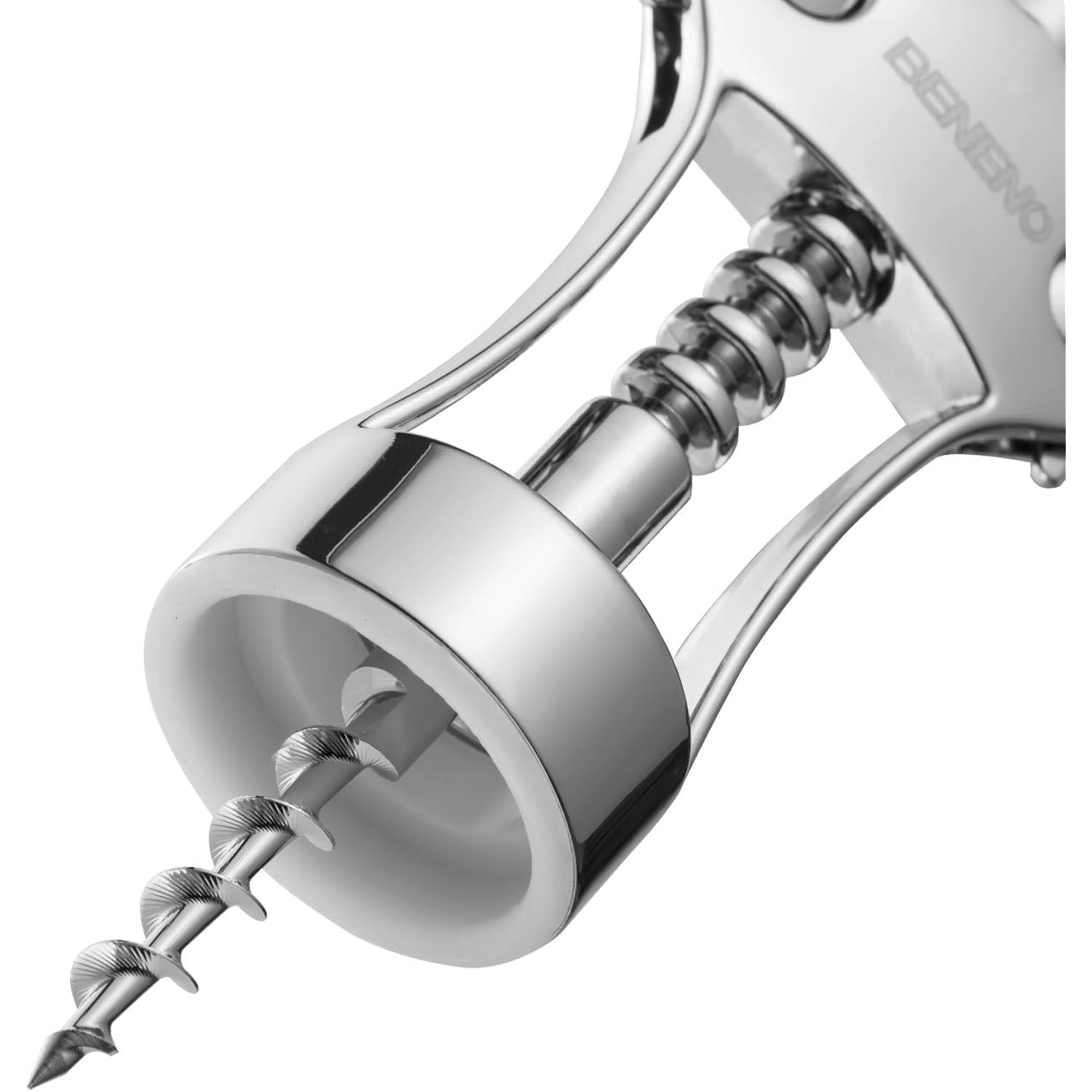 Beneno Wine Opener, Zinc Alloy Premium Wing Corkscrew With Multifunctional Bottles Opener, Sharp Wine Corkscrew With Ergonomic Non-Slip Wing Handle, Silver