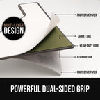 GORILLA GRIP® Extra Wide Dual Sided Rug Gripper Pads, Holds Carpet in Place on Hardwood Floors and Tile, Removable Reusable Sticky Corner Grippers, Universal Fit Floor Pad for Under Area Rugs, 4 Pack