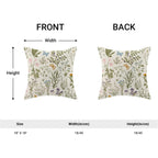 AEIOAE Spring Pillow Covers 18x18 Inch Set of 2,Sage Green Wild Flower Plant Throw Pillows Case,Seasonal Floral Outdoor Decorative Square Linen Farmhouse Decor Cushion Covers for Home Sofa Bed Couch
