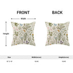 Aeioae Spring Pillow Covers 18X18 Inch Set Of 2,Sage Green Wild Flower Plant Throw Pillows Case,Seasonal Floral Outdoor Decorative Square Linen Farmhouse Decor Cushion Covers For Home Sofa Bed Couch