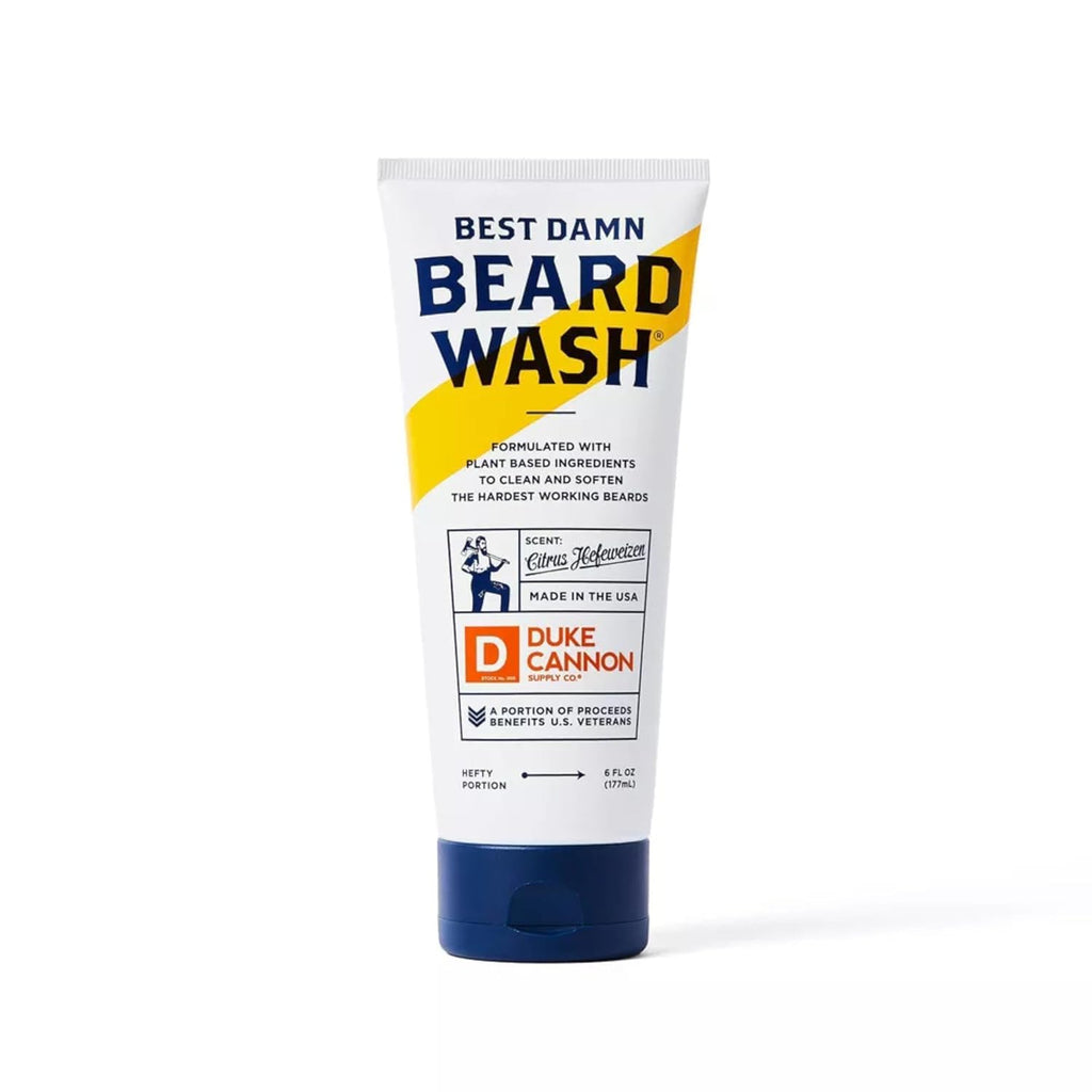 Duke Cannon Beard Wash for Men – Hydrating Beard Shampoo & Facial Hair Cleanser – Gently Cleans, Softens & Conditions Beard – 6 fl oz