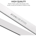 2 Pieces Fish Bone Tweezers, Stainless Steel Flat and Slant Tweezers Pliers Remover Tool (4.6")