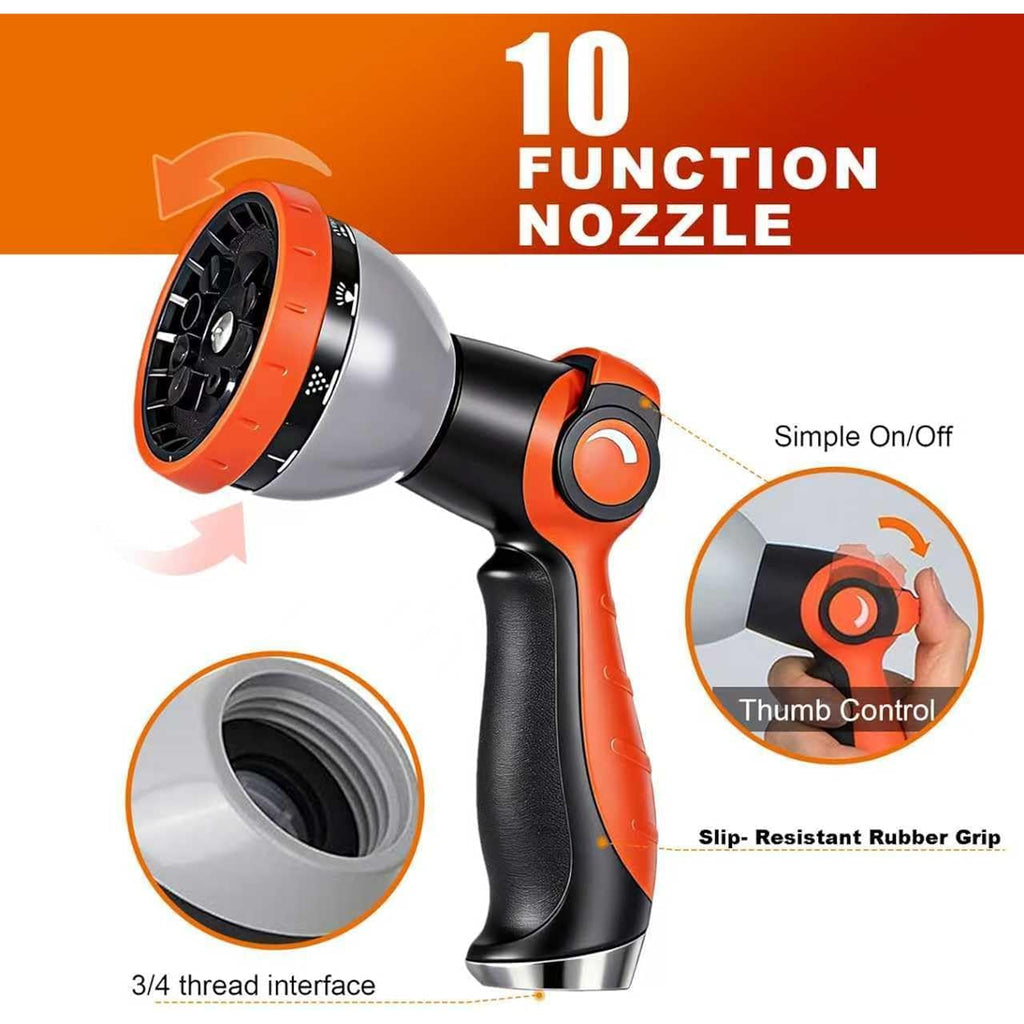 Garden Hose 100Ft - 600Psi High Pressure, Kink-Free & Lightweight,No Expanding, Abrasion Resistant Water Hose For Car Wash, Lawn, Watering