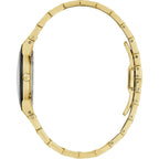 Bulova Ladies' Modern Millenia Gold Stainless Steel 2-Hand Quartz Watch, Blacl Dial Style: 97L175