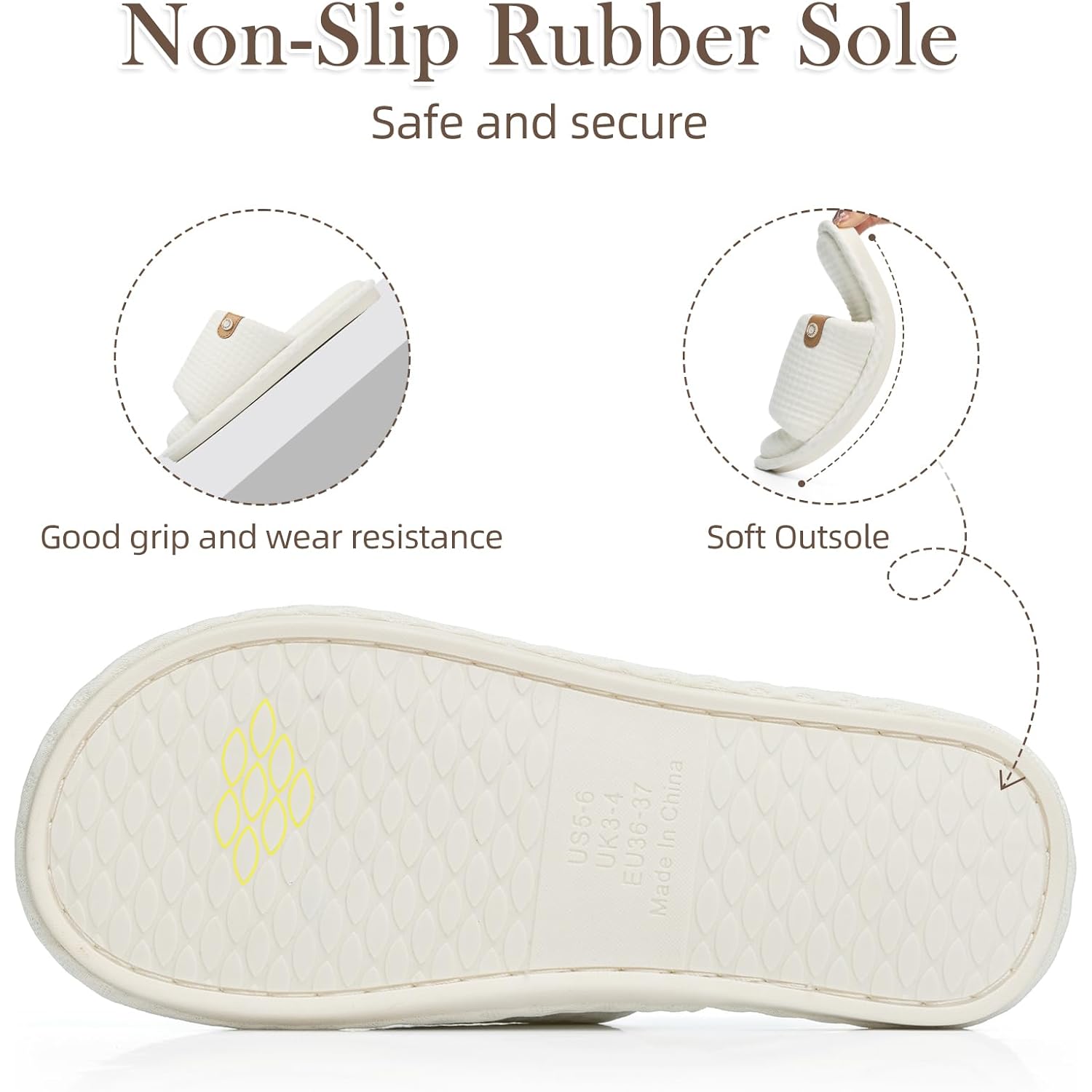 Open Toe Slippers For Women With Memory Foam Slip On House Slippers Indoor Outdoor Anti-Skid Soft Birthday Gifts For Women Her Mom