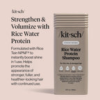 Kitsch Strengthening Rice Water Protein Shampoo For Women & Men – Hair Growth Shampoo & Volumizing Hair Care For Thin, Fine & Damaged Hair – Paraben, Phthalates & Silicone Free – Made In Usa – 12.3 Oz