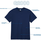 Gildan Adult Ultra Cotton T-Shirt, Style G2000, Multipack Navy