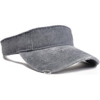ANDICEQY Sport Retro Ripped Sun Visor Hats Adjustable Empty Top Baseball Cap Cotton Ball Caps for Women and Men