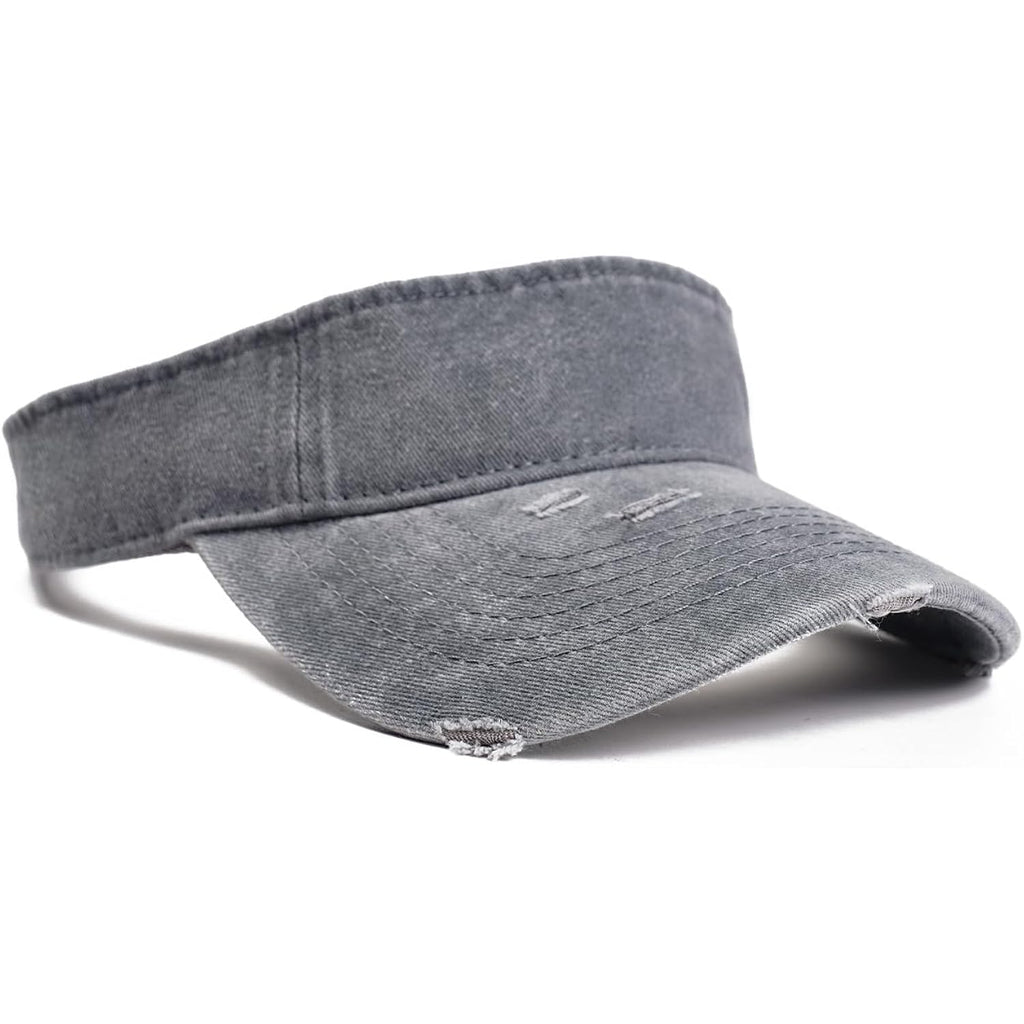 ANDICEQY Sport Retro Ripped Sun Visor Hats Adjustable Empty Top Baseball Cap Cotton Ball Caps for Women and Men