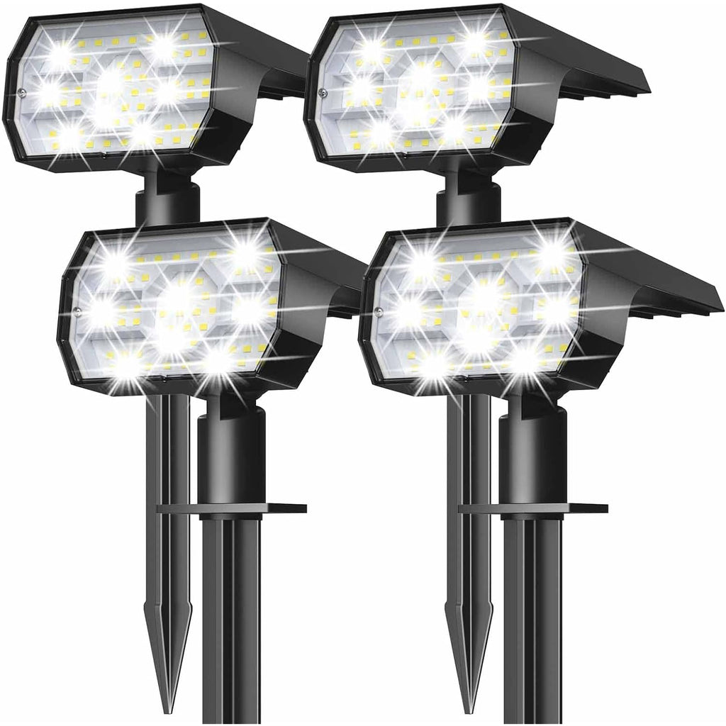 Nymphy Solar Lights Outdoor Waterproof Ip68, 56 Led 3 Lighting Modes Solar Powered Garden Yard Spot Solar Lights For Outside Landscape- 4 Pack (Cool White)