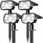 Nymphy Solar Lights Outdoor Waterproof Ip68, 56 Led 3 Lighting Modes Solar Powered Garden Yard Spot Solar Lights For Outside Landscape- 4 Pack (Cool White)