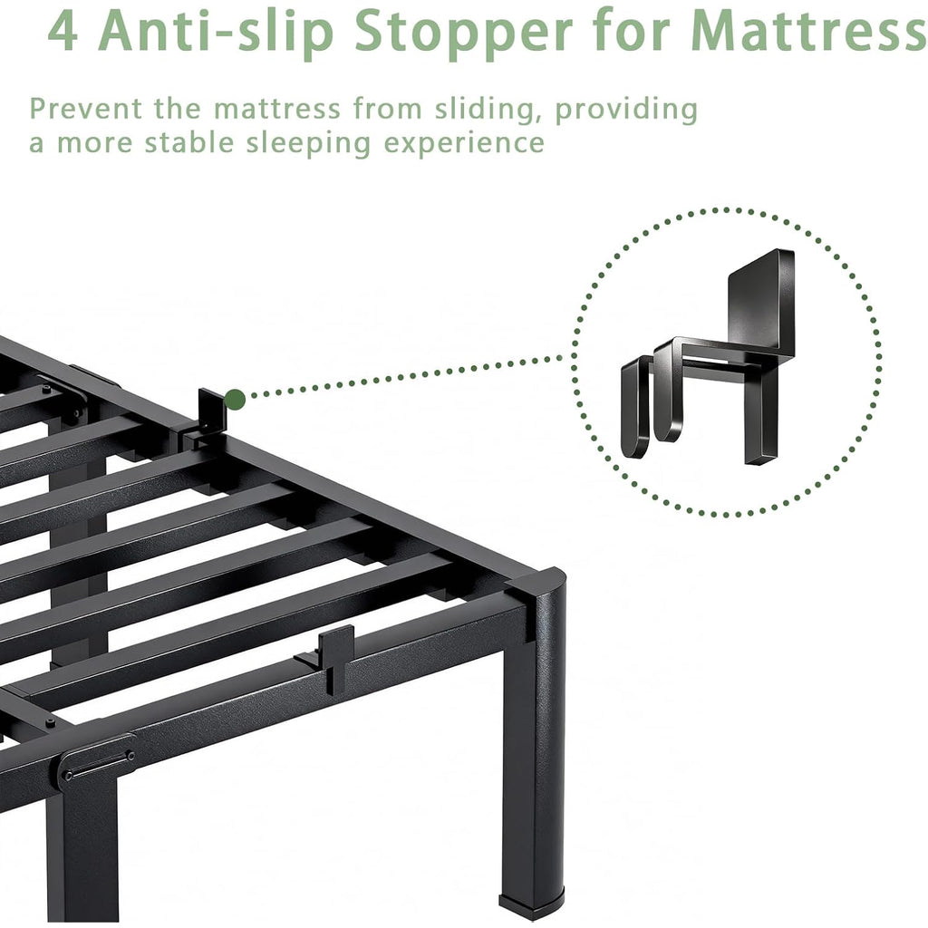 Queen Bed Frame, 14 Inch Heavy Duty Steel Platform, Noise-Free