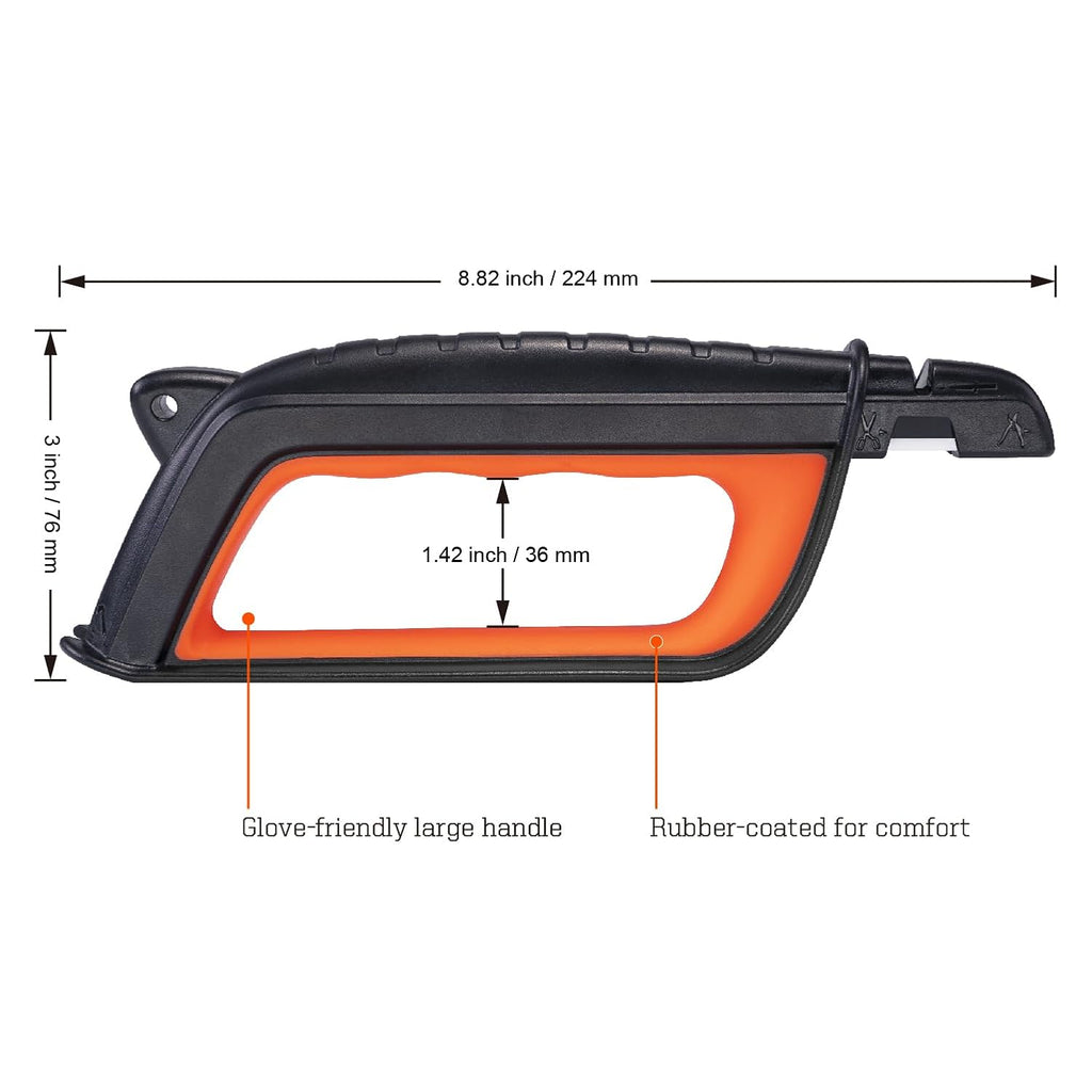 Sharpal 103N All-In-1 Knife Garden Tool Lawn Mower Blade Sharpener | Axe, Hatchet, Machete, Pruner, Hedge Shears, Scissors, Gardening Sharpening Tool Gifts For Men