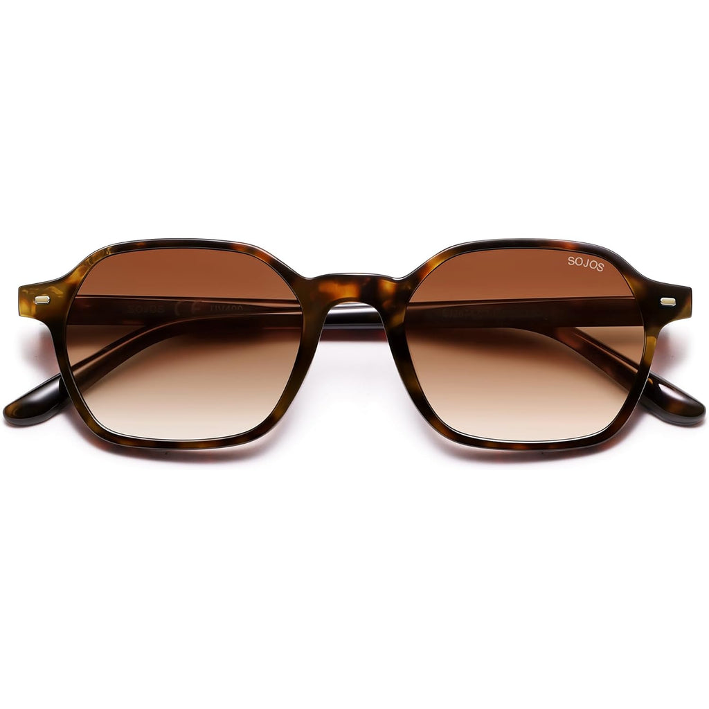 SOJOS Retro Square Polarized Sunglasses Womens Men Trendy 70s Thin Slim Shades Sunnies SJ2674