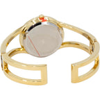 Collections Women's Elegant Analog Quartz Watch - 33mm Case, Casual Metal Cuff Bangle Design, Adjustable Fit for 7-8 Inch Wrist Size