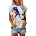 Womens Graphic Tees Summer Tops for Women Letter Print T Shirts Crewneck Short Sleeve Tropical Vacation Outfits Boho