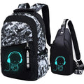 Asge School Backpack For Boys Print Backpack Teenagers Nylon Large School Bag Outdoor Reflective Daypack