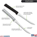 Rada Cutlery Tomato Slicer Knife (R126), 5" Stainless Steel Serrated Blade, Silver Handle