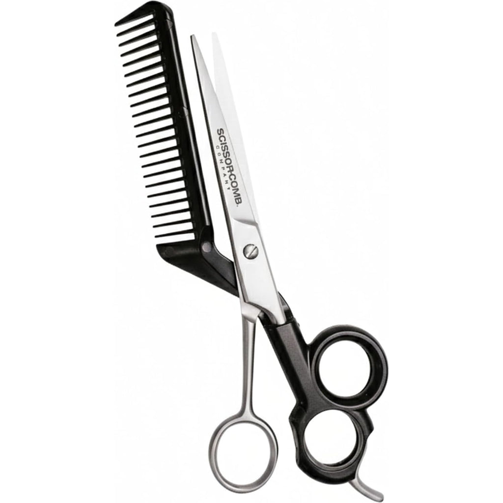 Scissor Comb 2 In 1 Hair Scissors With Comb Attached - Cut And Trim Hair At Home With Great Diy Hair Cutting Tool - Professional 440C Stainless Steel Shears With Comb