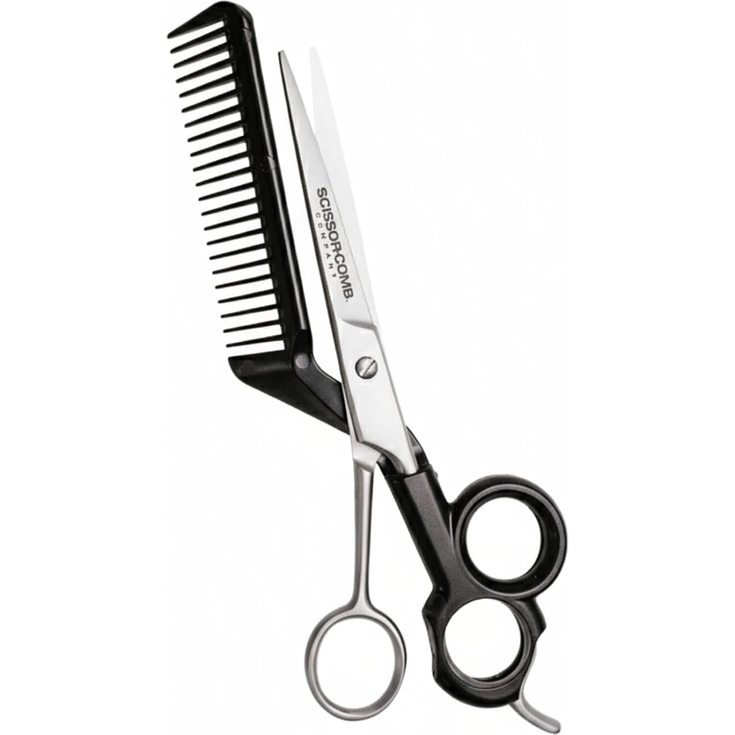 Scissor Comb 2 In 1 Hair Scissors With Comb Attached - Cut And Trim Hair At Home With Great Diy Hair Cutting Tool - Professional 440C Stainless Steel Shears With Comb