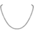 Belacqua 2 Carat Round Lab Grown Diamond Tennis Necklaces in Sterling Silver, Chain Length 16.5 Inches, Round Cut 3.7 mm, J-K Color, I1-I2 Clarity, 75% Diamond Coverage, Gift Box Included