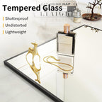 Mirror Full Length - 21" X 57" Floor Mirror With Stand, Aluminum Alloy Frame Full Body Mirror, Standing Hanging Or Leaning Against Wall For Bedroom And Living Room, Black