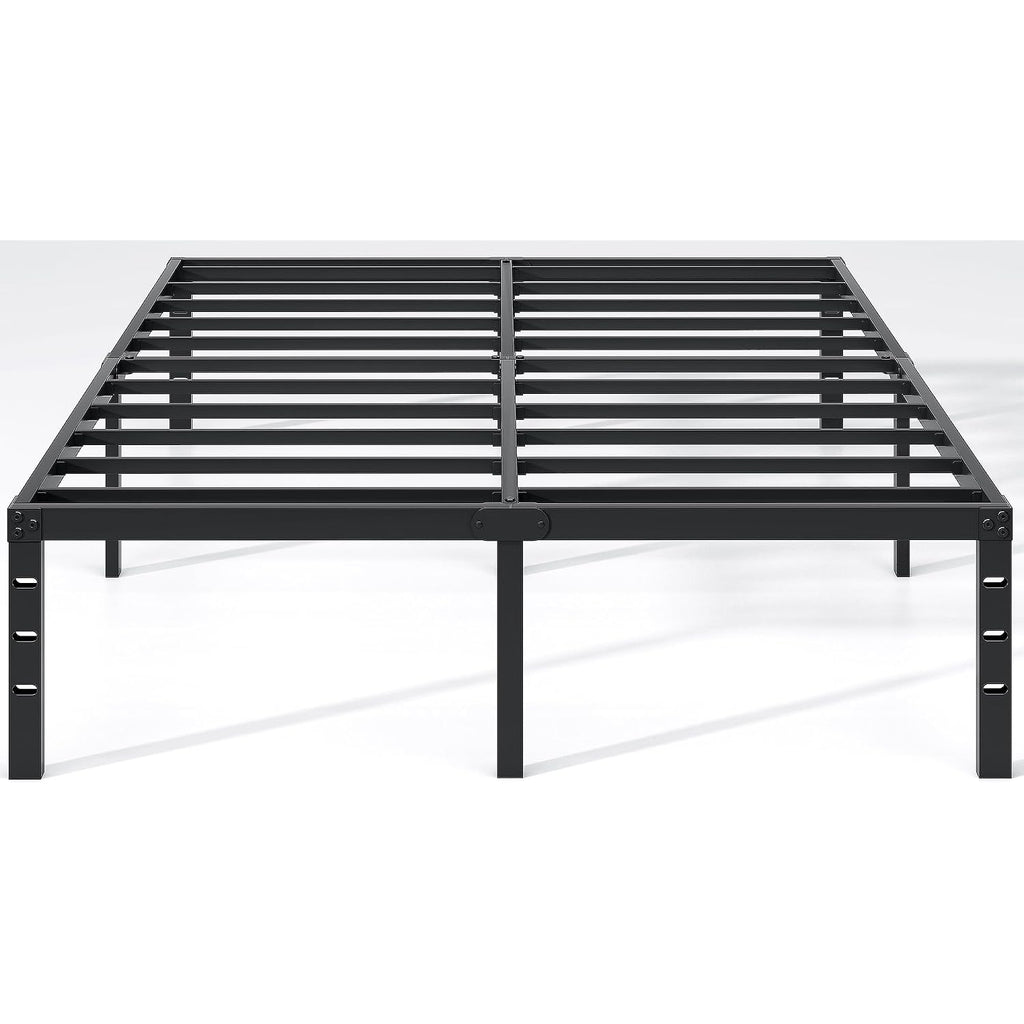 New Jeto Metal Bed Frame,Queen Size Bed Frame With Storage Space,Heavy Duty Sturdy Mattress Foundation,Easy Assembly,No Box Spring Needed, Black,14 Inch,Queen