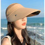 Wide Brim Sun Hat for Women Goggles UV Protection Beach Visor Cap Sports Golf Hiking