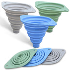 Kitchen Funnel Set 3 Pack,Funnels For Kitchen Use Filling Bottles,Silicone Funnel Collapsible,Small Funnels For Filling Small Bottles