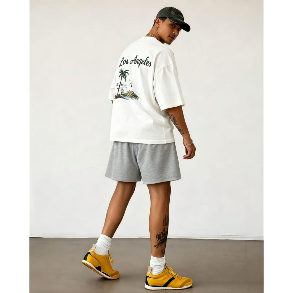 Men’S Baggy Sweat Shorts Above The Knee, Casual Gym Y2K Loose Fit Shorts With Drawstring Waist