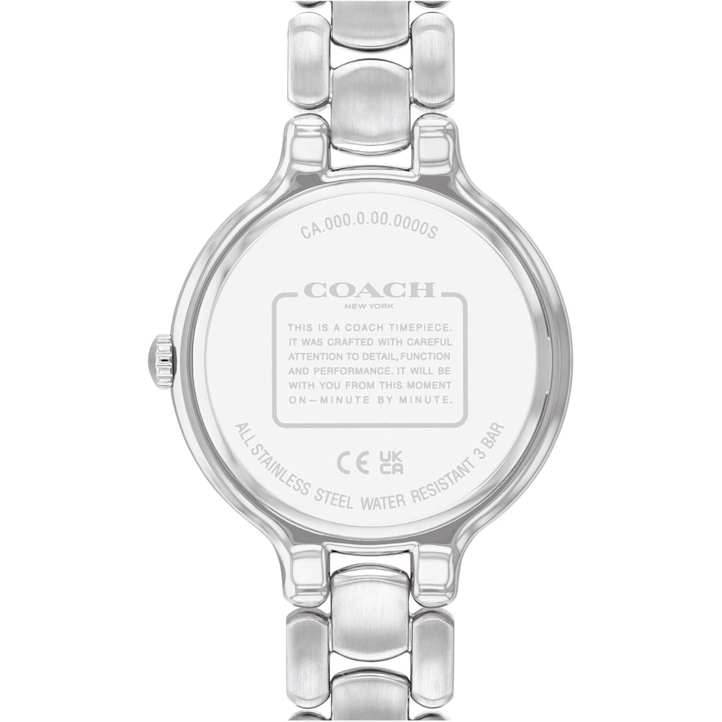 Coach Chelsea Women'S 2H Quartz Watch - 36Mm Stainless Steel Bracelet - Crystal-Set Bezel With Floral Design - Premium Fashion Timepiece - Gift For Her