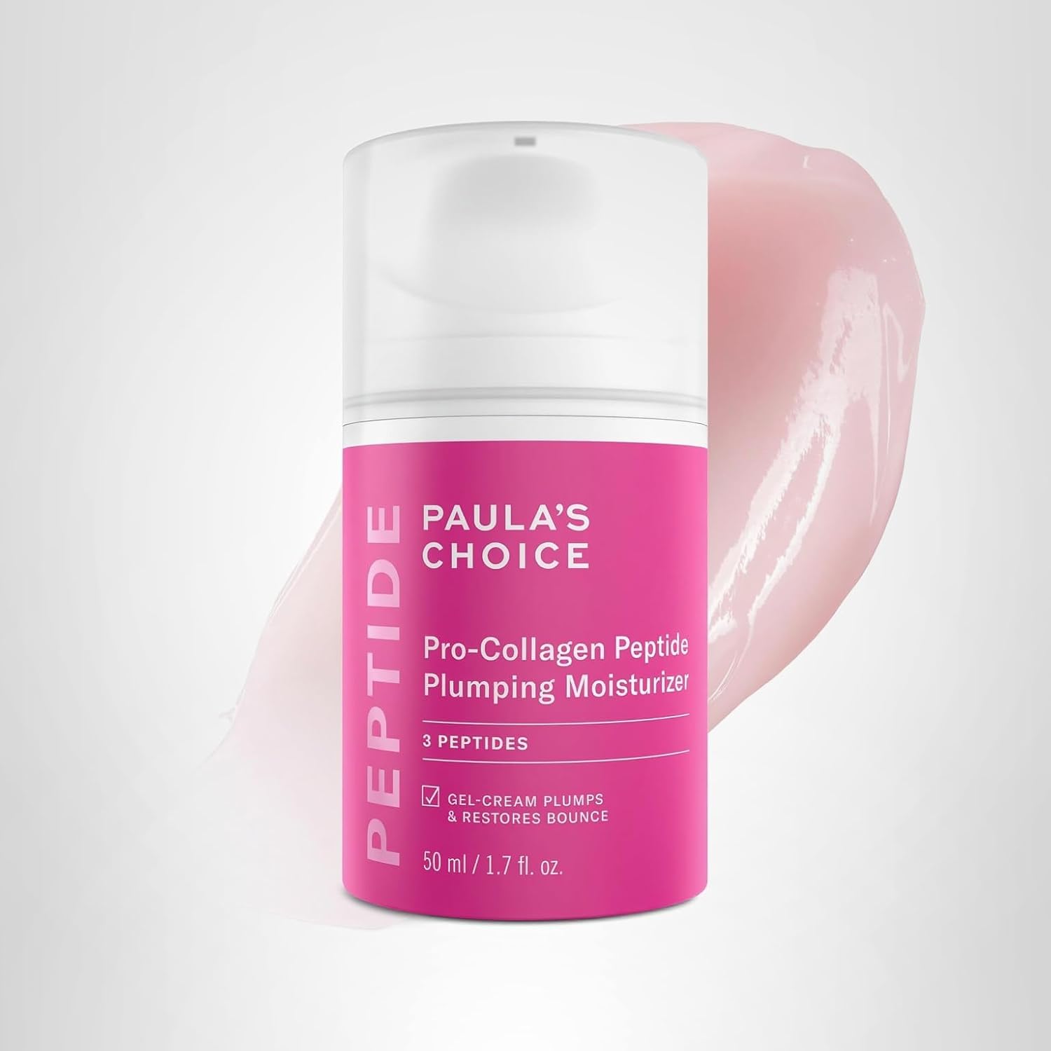 Paula'S Choice Pro-Collagen Peptide Plumping Face Moisturizer, Daily Gel Face Cream For Deep Lightweight Hydration, Wrinkles & Loss Of Firmness, Fragrance-Free, 1.7 Fl Oz
