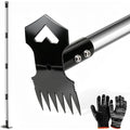 60" Weed Puller Tool With Long Handle, 2-In-1 Weed Rake & Garden Hoe, Stand Up Weeding Tools Gardening, Heavy Duty Steel Weeder Tool, Manual Uprooting Weed Remover Tool For Yard, Lawn, Patio, Garden