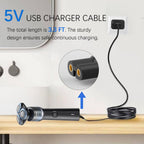 5V 1A Shaver Charger for Philips Norelco 2400 3600 3900 5400 7800 MG5910 MG7910 MG9510 MG9520 Trimmer, Power Cord 5V USB Charging Cable Replacement Philips 3000 5000 7000 9000 Series Razor (3.3FT)
