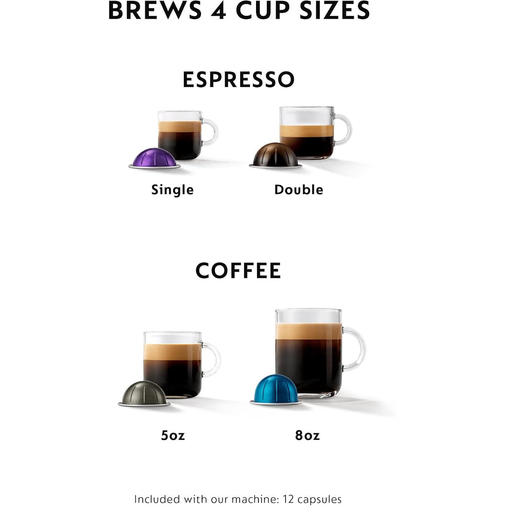 Nespresso Vertuo Coffee And Espresso Maker By Breville, Chrome With Aeroccino Milk Frother
