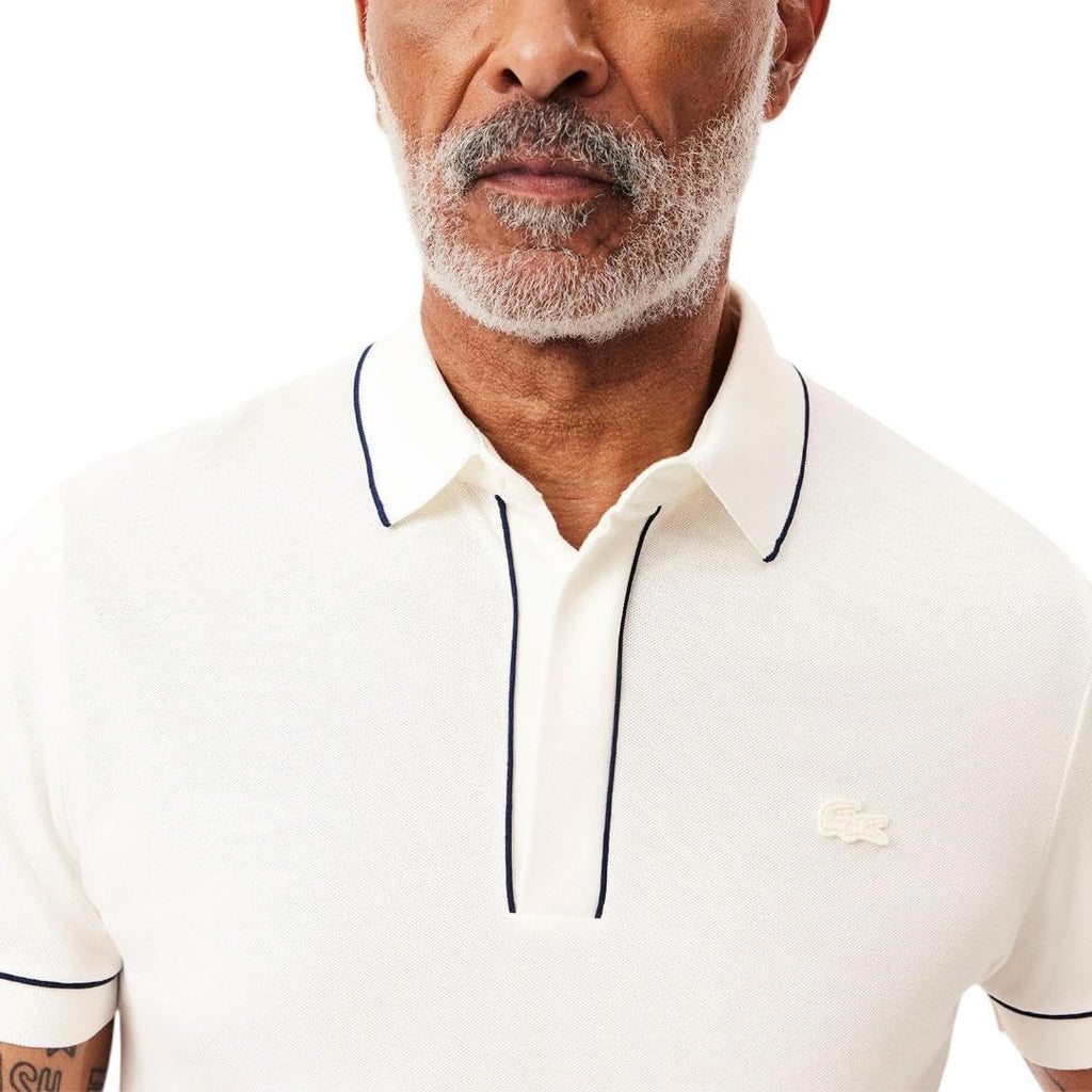 Lacoste Mens Regular Fit Paris Contrast Stretch Piqué Polo Shirt