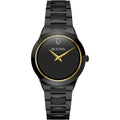 Bulova Ladies' Modern Millenia Black Stainless Steel 2-Hand Quartz Watch, Black Dial Style: 98L314