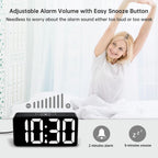Dreamsky Small Digital Alarm Clock For Bederoom, Large Big Numbers Display With Dimmer For Living Room, Electric Bedside Desk Clock With Usb Charging Port, Adjustable Volume, Usb-C Adapter Powered