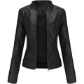 DEAR MODEL Faux Leather Jacket Women Bomber Jacket Women's Belted Motorcycle Jacket