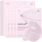 medicube Jelly Gel Mask with Salmon DNA PDRN Pink Collagen | Overnight Face Mask for Glass Glow Skin | Elasticity, Hydrating, Firming and Moisturizing | Korean Skincare, 28g x 4ea