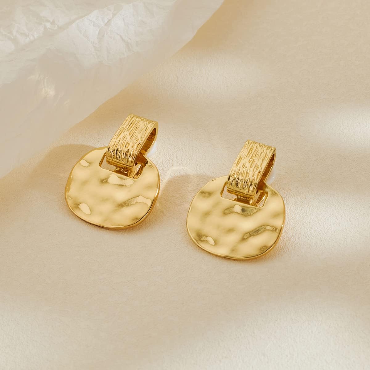 MUYAN Gold Clip On Drop Earrings for Women Non Piercing Dangle Earrings Fashion Jewelry