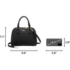 Lovevook Purse For Women Crossbody Bags Classic Double Zip Top Handle Dome Satchel Bag