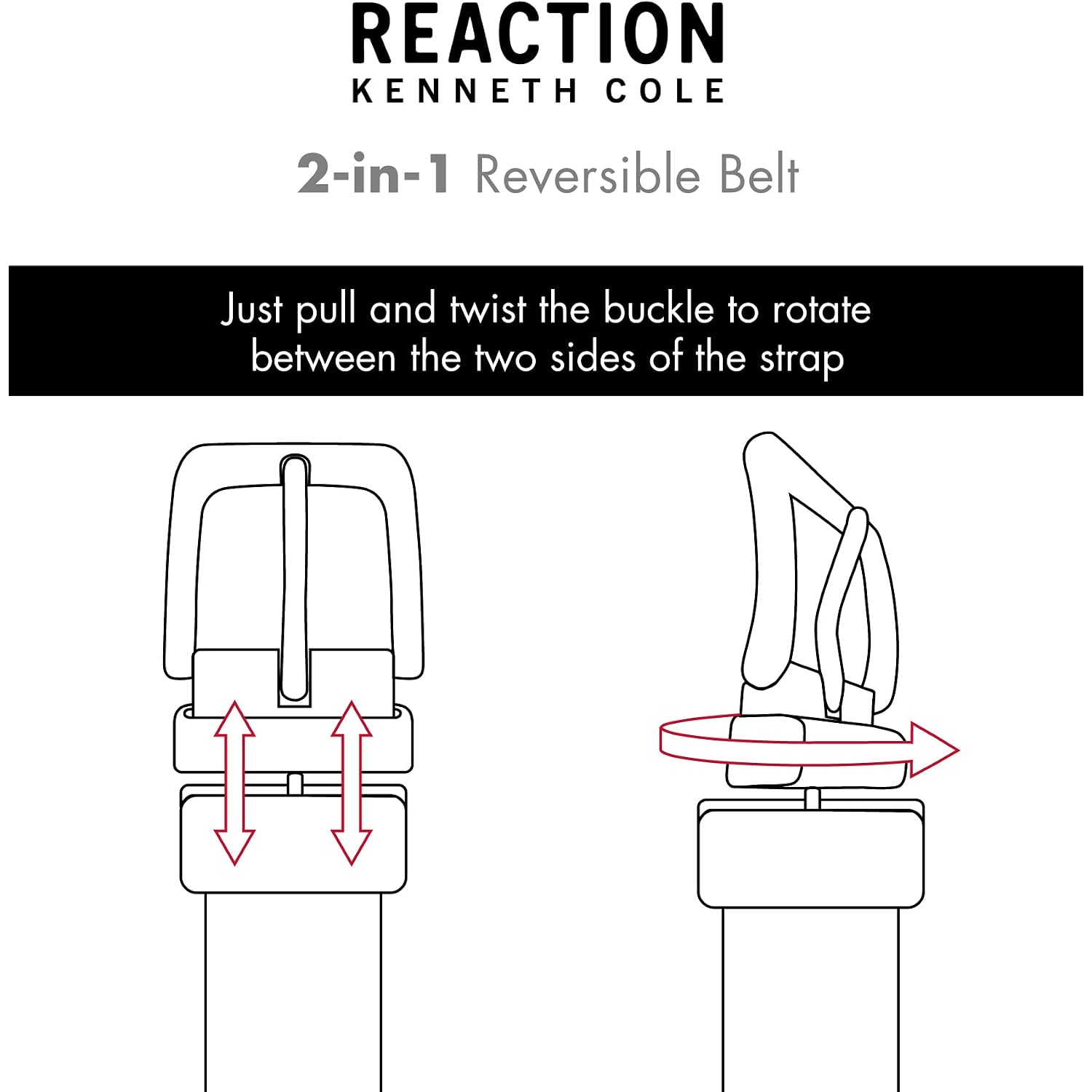Kenneth Cole Reaction Men'S 2-In-1 Reversible Dress Belt