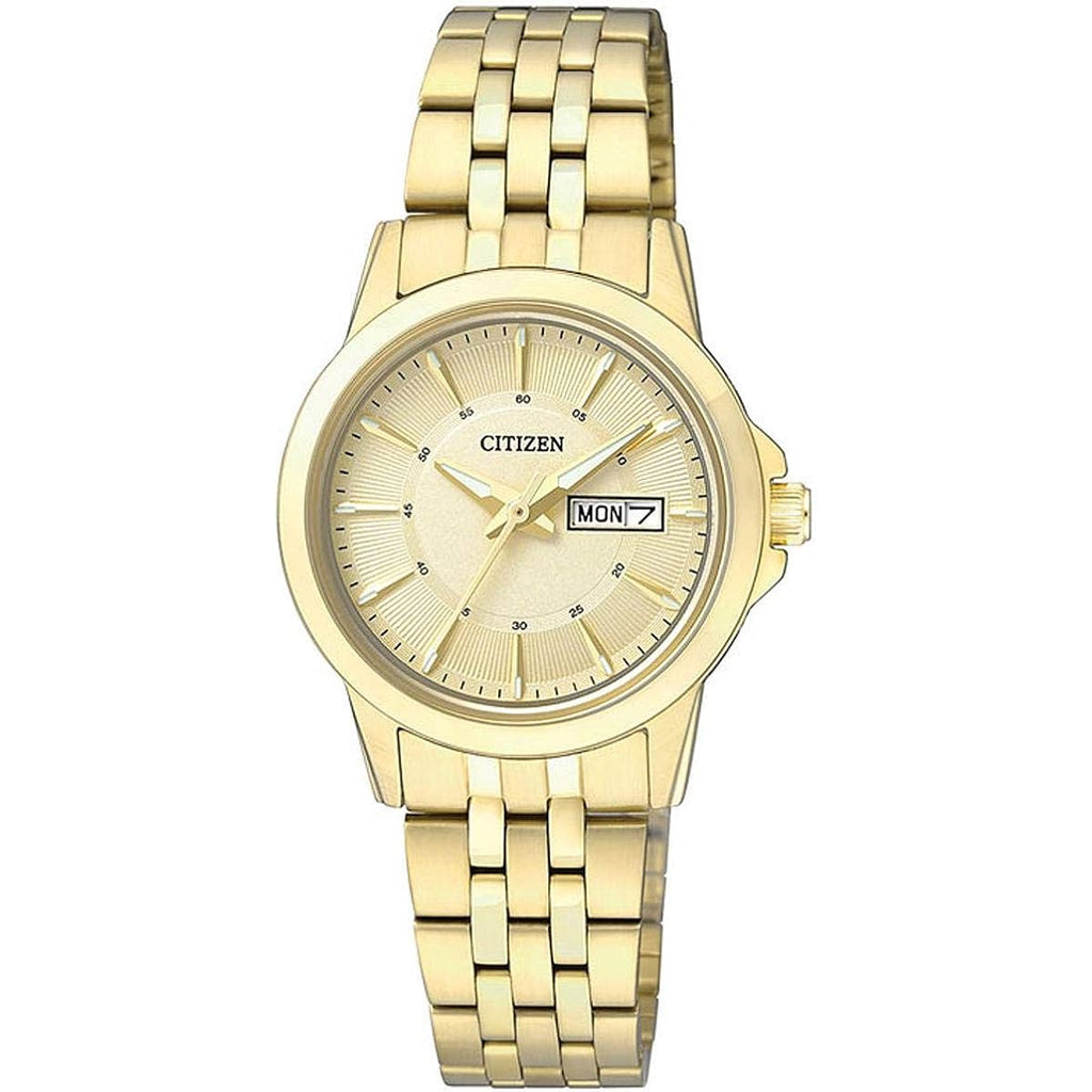 Citizen Quartz Womens Watch, Stainless Steel, Classic, Gold-Tone (Model: Eq0603-59P)