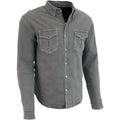 Milwaukee Leather Men'S Long Sleeve Solid Biker Shirts W/Ce Armor - Reinforced W/Aramid Fibers
