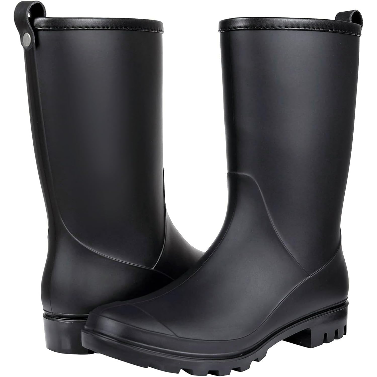 Asgard Women'S Mid Calf Rain Boots Waterproof Garden Shoes Slip On Rubber Boots