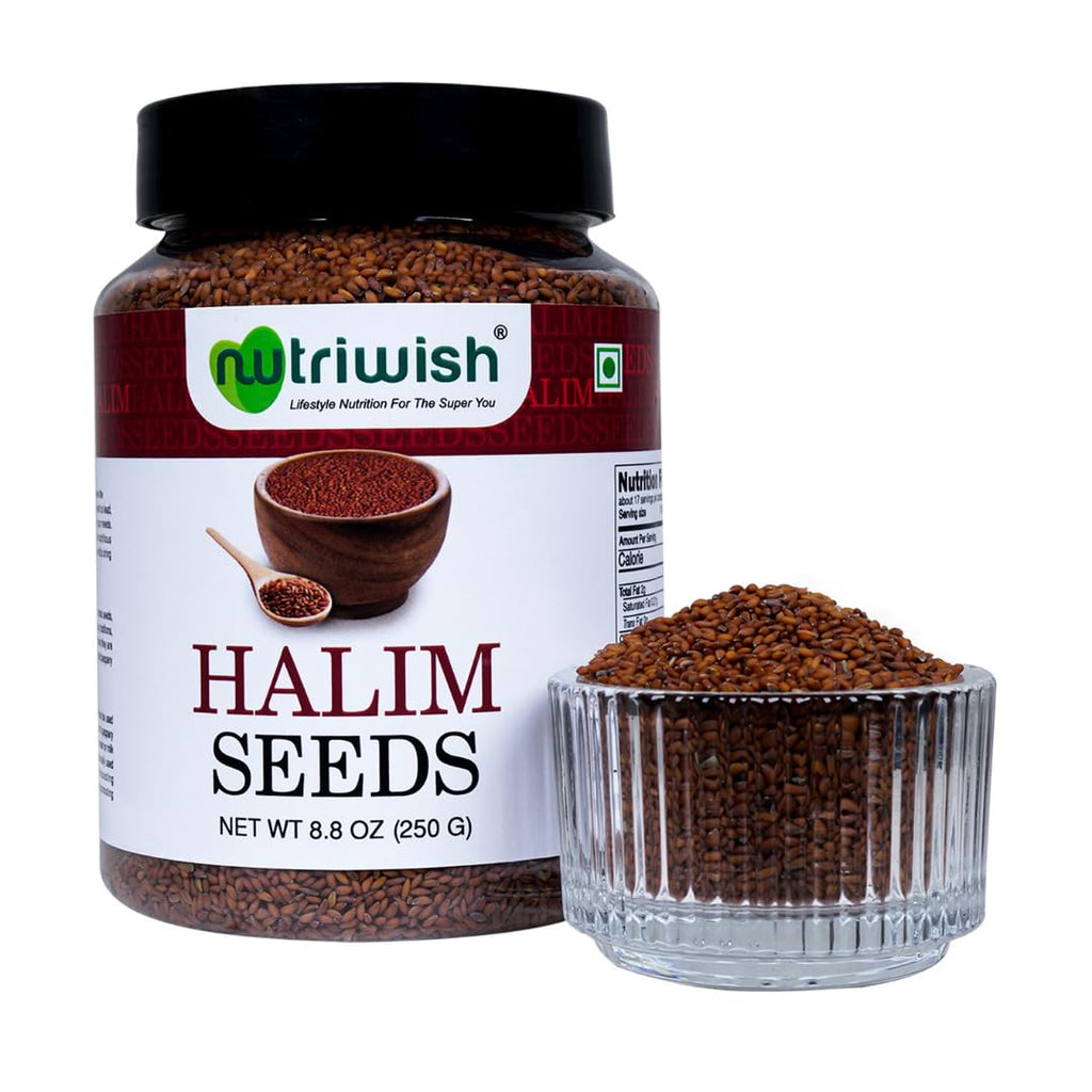 Nutriwish Halim Seeds (Aliv/Garden Cress Seeds), 250 G | Nutrient-Rich Superfood Seeds For Eating | Perfect For Salads, Soups, Smoothies, Baking, Protein Snacks & Everyday Wellness Nutrition